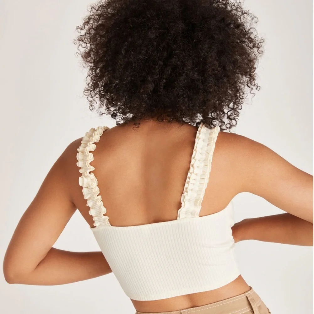 New | Backyard Roses | Dacey Ruffle Tank Top Small - Picture 6 of 7